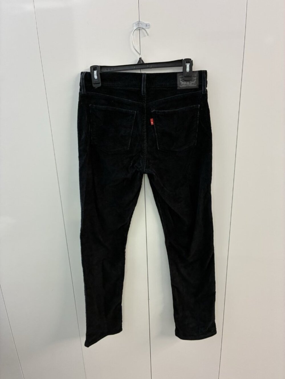 Levi's Men's Black Corduroy Straight Leg Pants, Size 29X30, 100% Cotton